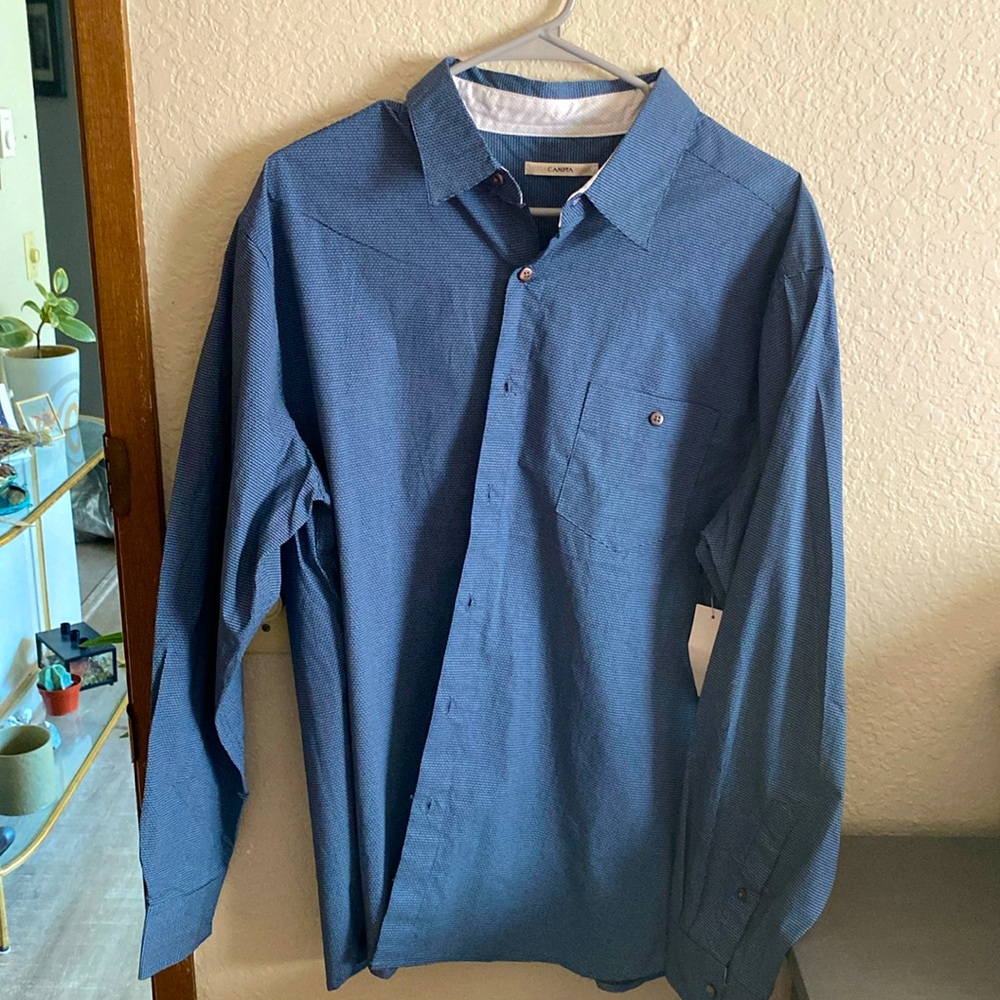 Moda Blue patterned dress shirt